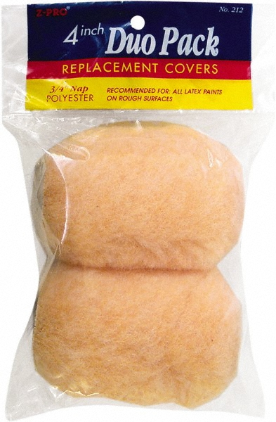 Paint Roller Cover: 3/4" Nap, 4" Wide