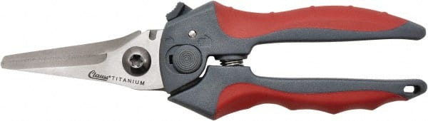 Multi-Purpose Snips: 8" OAL, 2" LOC, Stainless Steel Blades