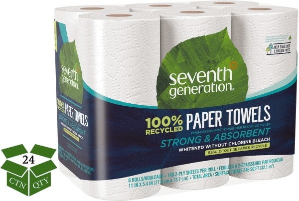 Pack of (24) 140-Sheet Perforated Rolls of 2 Ply White Paper Towels