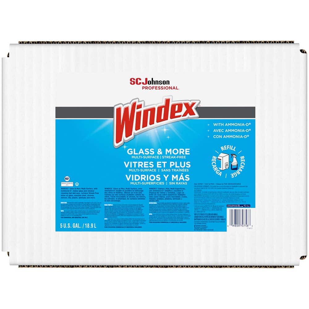 Windex 696502 5 Gal Bag-in-Box Unscented Glass Cleaner 