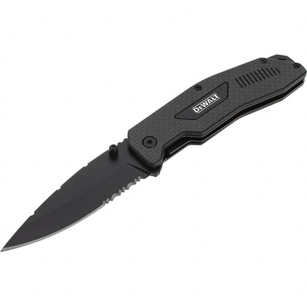 3-1/2" Blade, 8" OAL, Serrated & Straight Pocket Knife