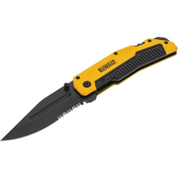 Dewalt DWHT10313 3-1/4" Blade, 8" OAL, Serrated & Straight Pocket Knife 