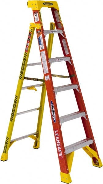 Werner L6206 5-Step Ladder: Fiberglass, Type IA, 6 OAH 