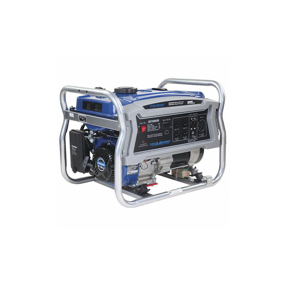 PRO-SOURCE - 7 hr Full Load Time, 3.6 kW, Pull Start, Gasoline Portable ...