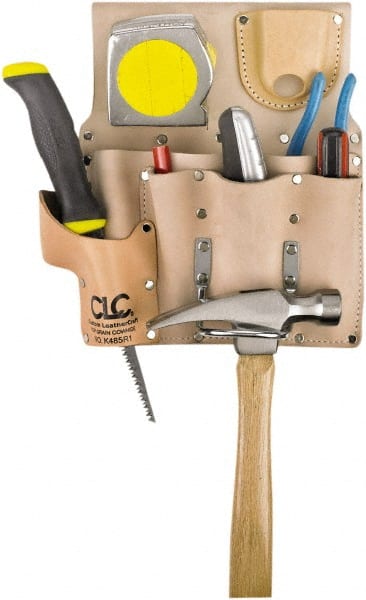 CLC K485R1 Tool Pouch: 8 Pockets, Leather, Natural 