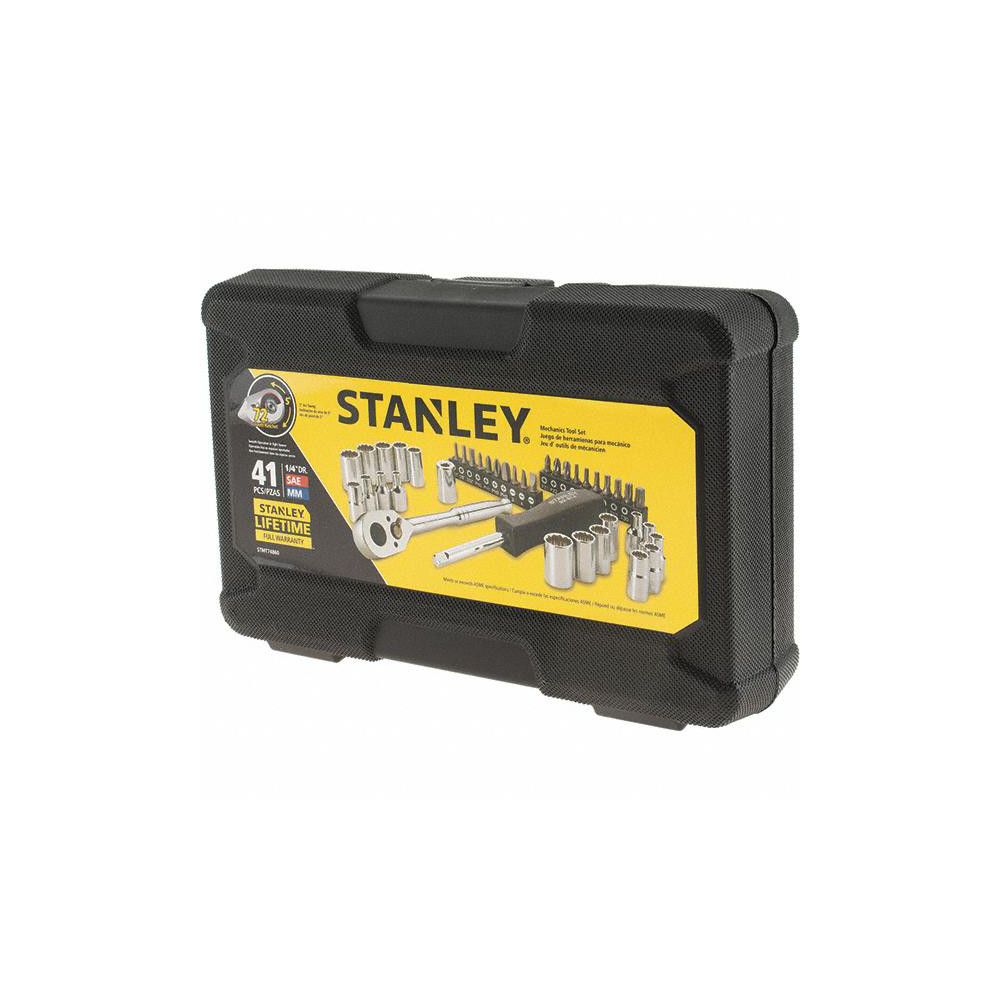 Stanley 41 Piece 1/4" Drive Chrome Finish Socket Set 38854584 MSC