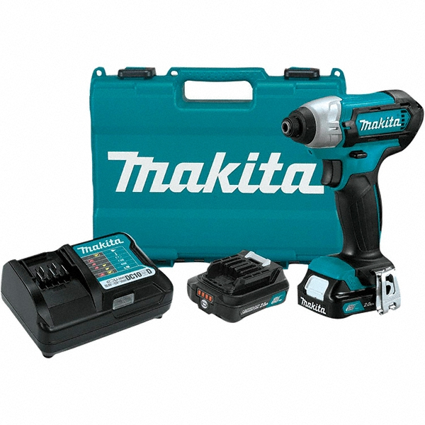 Makita 12 Volt, 1/4" Drive, 80 Ft/Lb Torque, Cordless Impact Driver