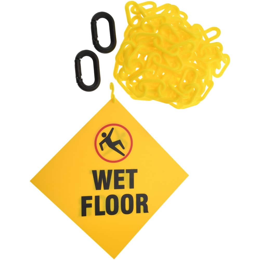 12' Long x 2" Wide Plastic Wet Floor Sign Kit