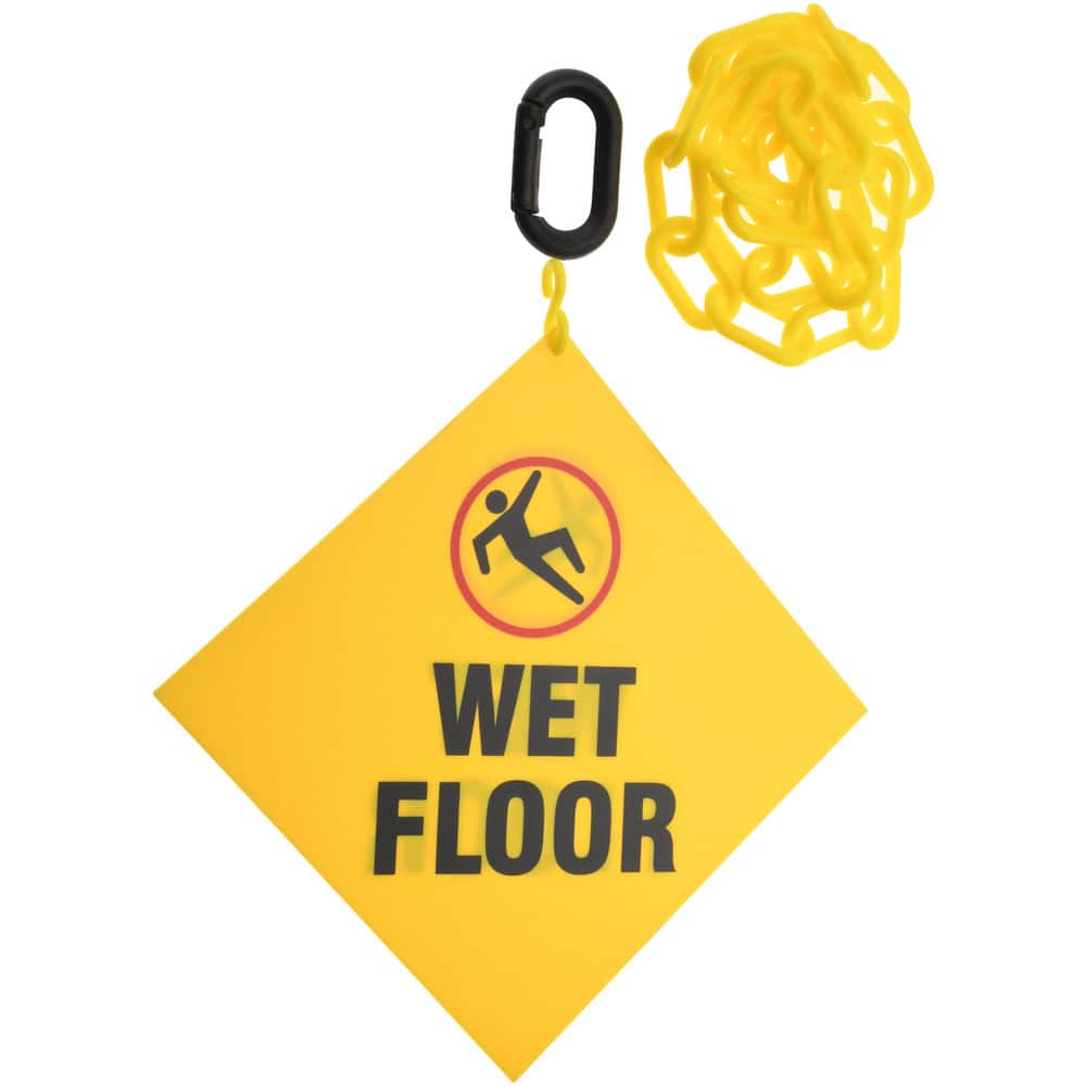 3' Long x 2" Wide Plastic Wet Floor Sign Kit