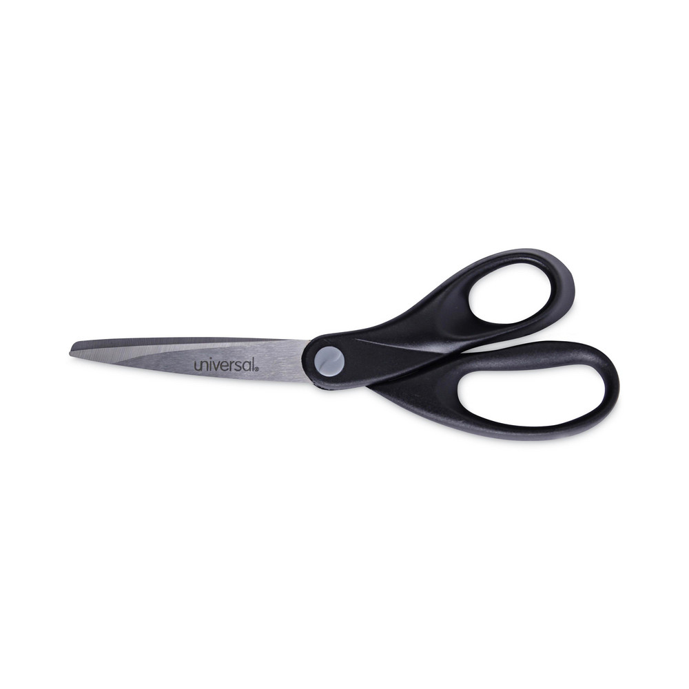 Scissors: Stainless Steel Blade - Ambidextrous, Straight Handle, Cardboard & Paper