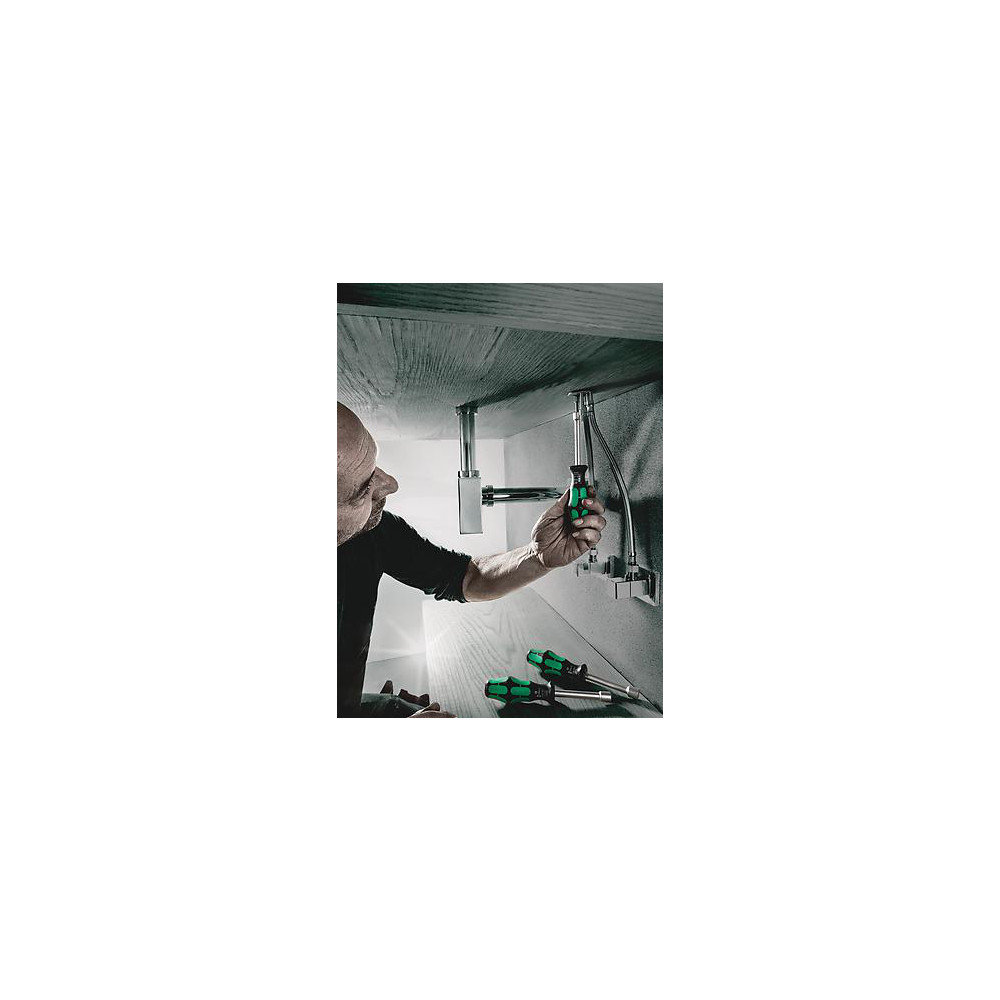 Wera Nut Driver Set 7 Pc, 5 to 13 mm, Hollow Shaft, Ergonomic Handle