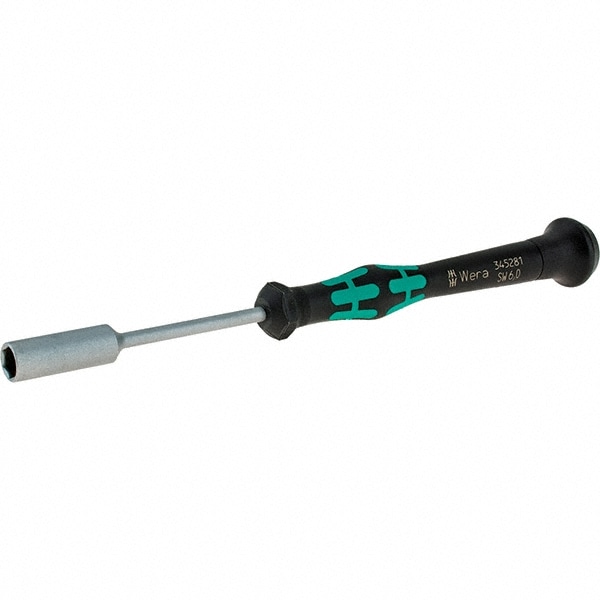 Precision Nut Driver: Solid Shaft, Cushion Grip Handle, 6-1/4" OAL