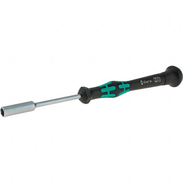 Precision Nut Driver: Solid Shaft, Cushion Grip Handle, 6-1/4" OAL