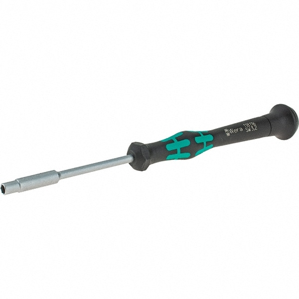 Precision Nut Driver: Solid Shaft, Cushion Grip Handle, 6-1/4" OAL