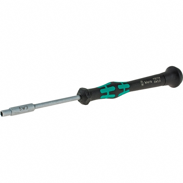 Precision Nut Driver: Solid Shaft, Cushion Grip Handle, 6-1/4" OAL