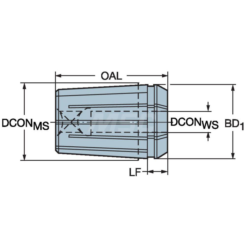 Sandvik Coromant - Tap Collets: Collet Type: ER; Collet Series: ER40 ...