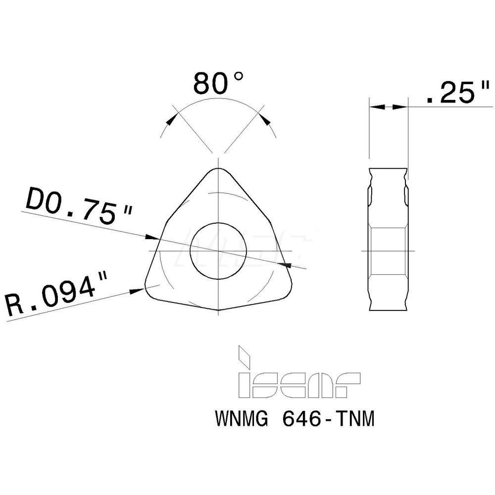 Iscar Turning Insert WNMG646TNM IC830, Carbide MSC Industrial