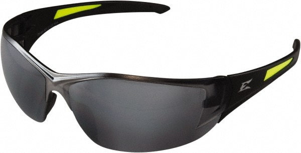 Safety Glass: Scratch-Resistant, Polycarbonate, Silver Lenses, Frameless, UV Protection