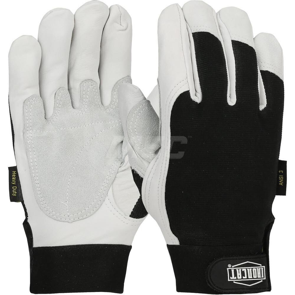 Welding Gloves: Size Small, Uncoated, Goatskin Leather, Carpentry, Landscaping Application