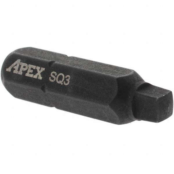 APEX Screwdriver Insert Bit: #3 Point - 1" OAL, 1/4" Hex | 50-Pack | 50-Pack | Part #AMB1SQ3-50