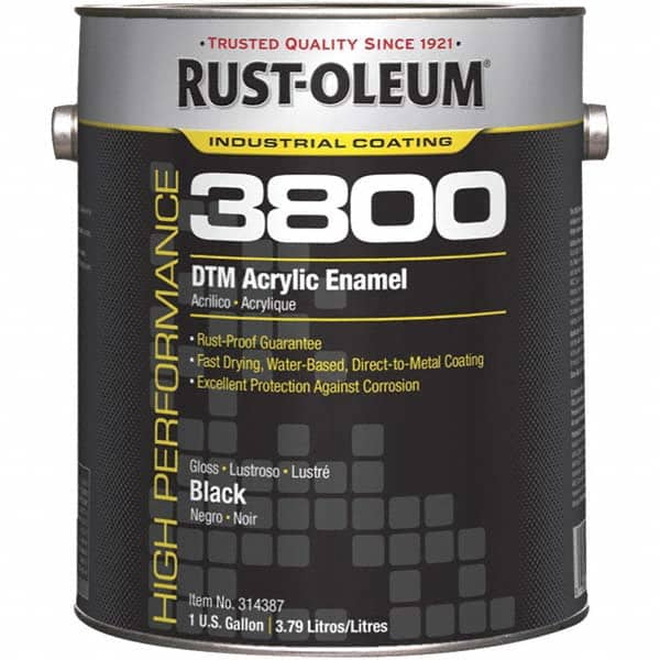 Rust-Oleum 314387 Acrylic Enamel Paint: 10 gal, Gloss, Black 