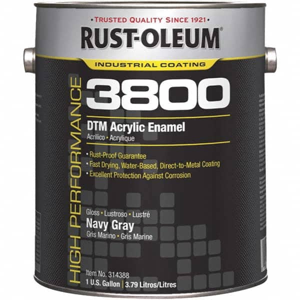 Rust-Oleum 314388 Acrylic Enamel Paint: 10 gal, Gloss, Navy Gray 