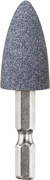 DeWALT Mounted Point: 3/4" Thick, 1/4" Shank Dia, A12, 24 Grit, Medium - Silver, Aluminum Oxide, 1/4" Shank Length | 5-Pack | Part #DWA4974