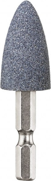 Mounted Point: 3/4" Thick, 1/4" Shank Dia, A12, 24 Grit, Medium