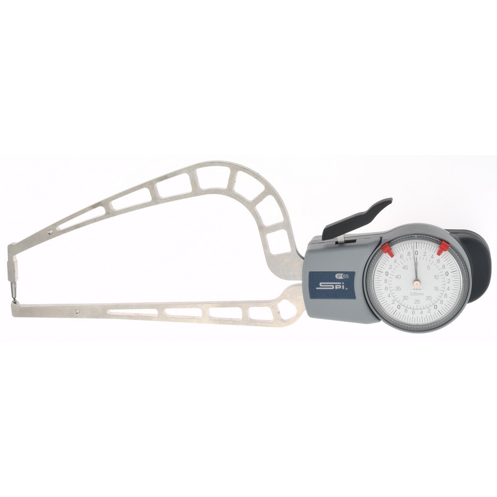 0 to 50mm, 0.05" Graduation, 0.0250mm Accuracy, Outside Dial Caliper Gage