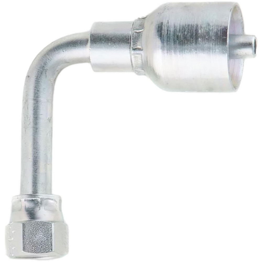 Hydraulic Hose Long Drop Female JIC Swivel 90 ° Elbow: 0.375" ID, 4 mm, 9/16-18, 5,000 psi