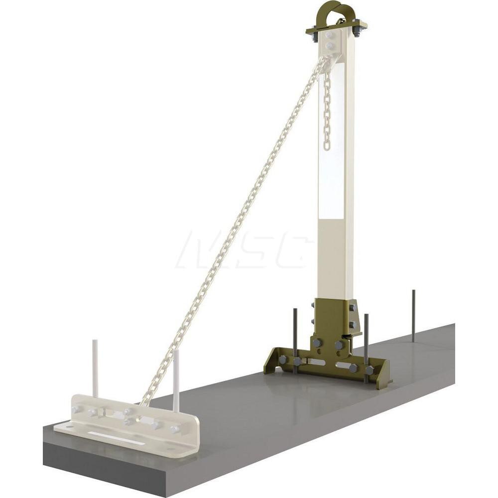 Anchors, Grips & Straps; Anchor Point Connection Type: Auto Locking ; Material: Zinc Plated Steel ; Tensile Strength: 5000lb ; Material: Zinc Plated Steel ; Includes: Rebar/Shear Stud Base; Pass-Through Bracket