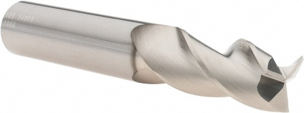 SGS 34865 Square End Mill: 1/2 Dia, 1 LOC, 1/2 Shank Dia, 3 OAL, 3 Flutes, Solid Carbide 