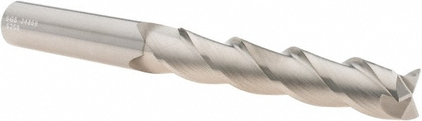 SGS 34869 Square End Mill: 5/8 Dia, 3-1/4 LOC, 5/8 Shank Dia, 6 OAL, 3 Flutes, Solid Carbide Image