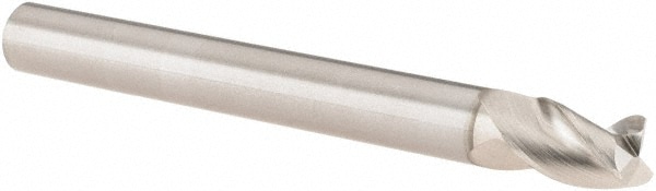 SGS 35666 Corner Radius End Mill: 1/4" Dia, 3/8" LOC, 0.015" Radius, 3 Flutes, Solid Carbide Image