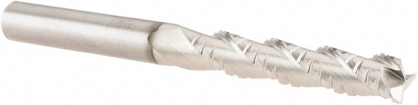 SGS 33464 Corner Radius End Mill: 3/8" Dia, 2" LOC, 0.02" Radius, 3 Flutes, Solid Carbide Image