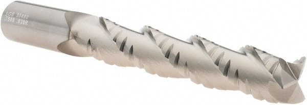 SGS 33480 Corner Radius End Mill: 3/4" Dia, 4" LOC, 0.03" Radius, 3 Flutes, Solid Carbide Image