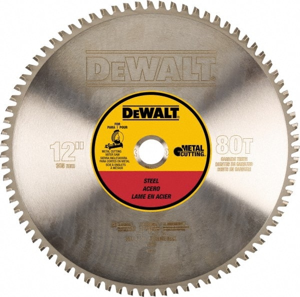 Dewalt DWA7740 Wet & Dry Cut Saw Blade: 12" Dia, 1" Arbor Hole, 0.09" Kerf Width, 80 Teeth 