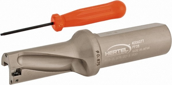 Hertel 4006077 1-3/4" Max Drill Depth, 2xD, 7/8" Diam, Indexable Insert Drill Image