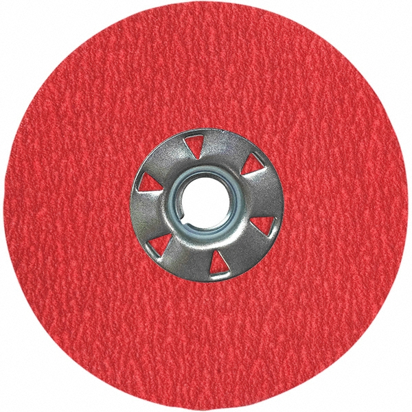 Fiber Disc: 4-1/2" Disc Dia, 7/8" Hole, 50 Grit, Ceramic