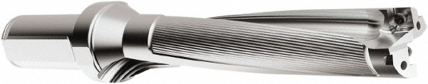 Indexable Insert Drill: SD525-43-215-40R7, 44.02 mm Max Dia, 215.00 mm Max Depth, 5xD, 40.00 mm Shank Dia - Weldon Flat & Flange Shank, Uses SPGX & SCGX 12T3 & 120408 Inserts, Series SD525