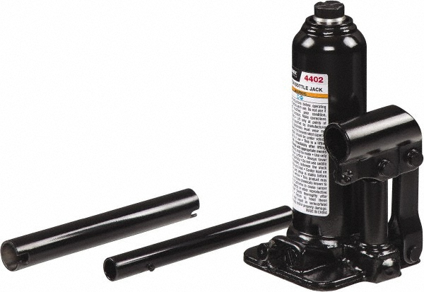 2 Ton Capacity Bottle Jack - 7.1" to 13.6" High, 3.9" Long x 3.66" Wide Base