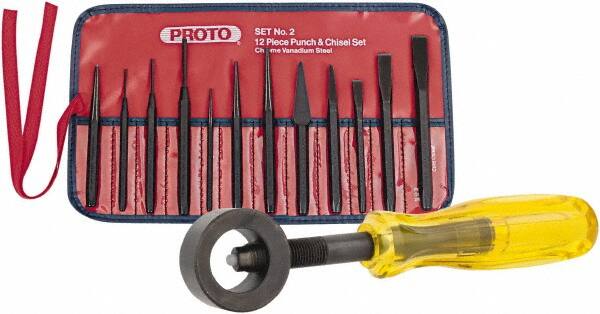Proto 12 Piece Punch  Chisel Set 39347042 MSC Industrial Supply