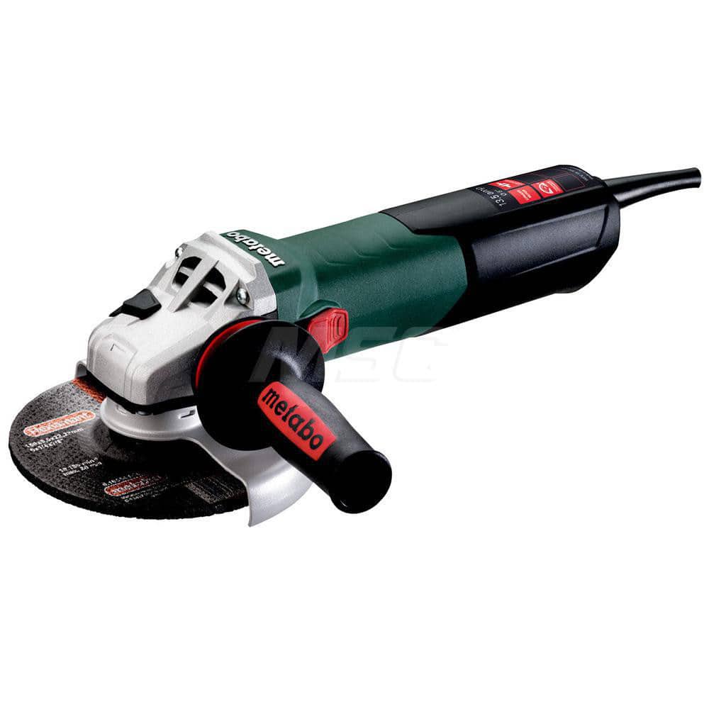 Corded Angle Grinder: 6" Wheel Dia, 2,000 to 7,600 RPM, 5/8-11 Spindle