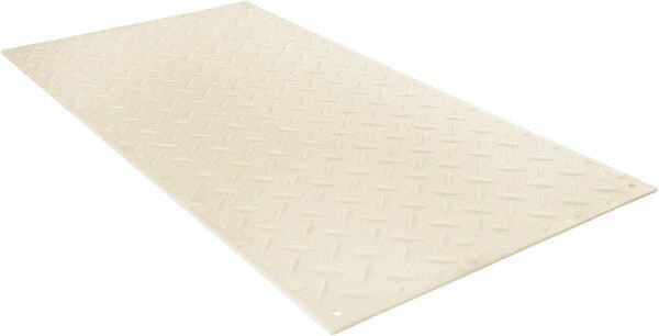 6' Long x 3' Wide HDPE Diamond Tread Ground Protection Matting