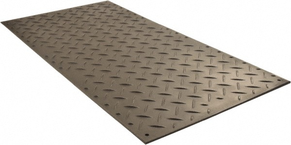 6' Long x 3' Wide HDPE Diamond Tread Ground Protection Matting