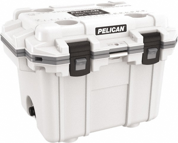 30 Qt Cooler - Polypropylene, White/Gray