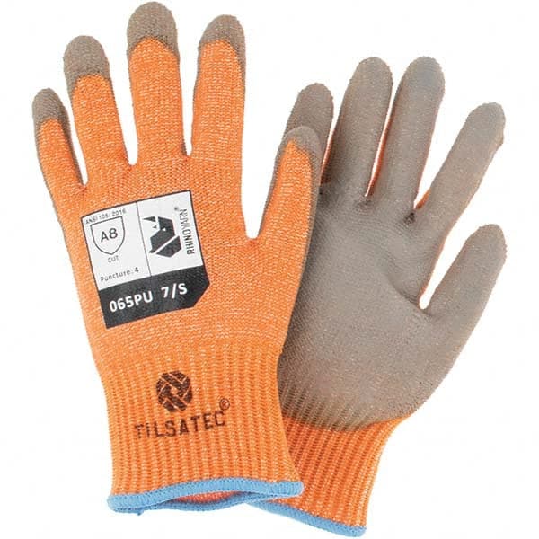 Cut, Puncture & Abrasive-Resistant Gloves: Size S, ANSI Cut A8, ANSI Puncture 4, Polyurethane, Polyethylene