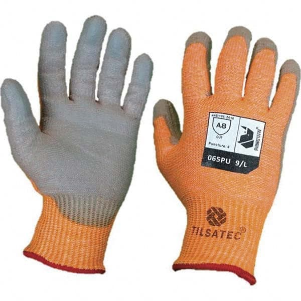 Cut, Puncture & Abrasive-Resistant Gloves: Size M, ANSI Cut A8, ANSI Puncture 4, Polyurethane, Polyethylene