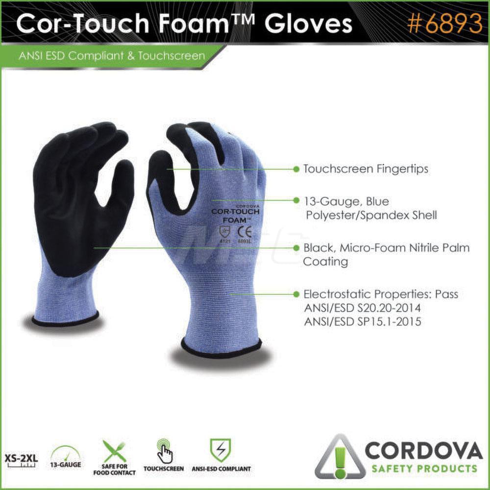 ATG - Work Gloves: X-Large, Micro-Foam Nitrile-Coated Nylon, General  Purpose - 87310116 - MSC Industrial Supply