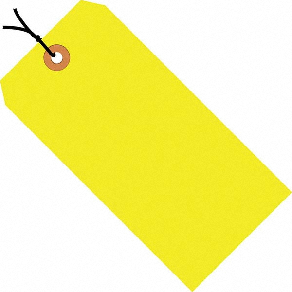 Value Collection - Blank Tag: 5-1/4'' High, Fluorescent Yellow ...